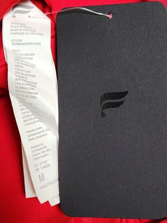 FABLETICS Oasis Twist Medium Impact Sports Bra Red - Medium - NWT NEW - Picture 6 of 8